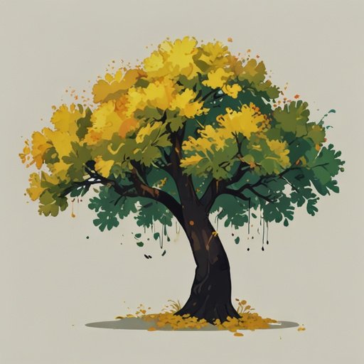 Ginkgo Tree Image Black Stroke Twodimensional Styl