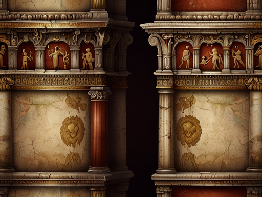 Roman Empire Background With Detailed Art