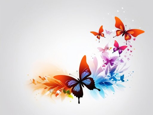 Soft Design Butterfly Beautiful Background Blank Space