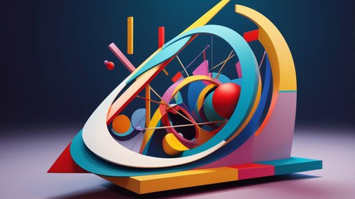 Graphic Design Perspective Closeup Of An Abstract 3D Geometric