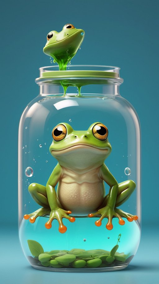 Graphic Design Frog In Jarcreate A Cartoonstyle Frog Ins