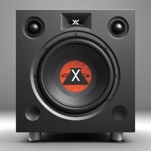 Graphic X Audio Logo On Subwoofer