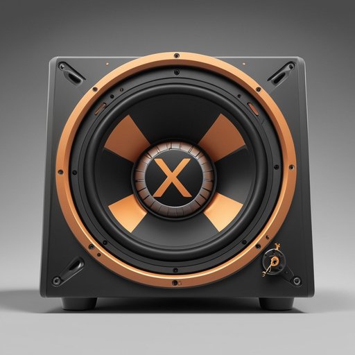 Graphic X Audio Logo On Subwoofer