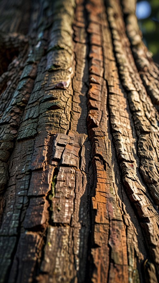 Lightning A Closeup Of A Tree With A Deep Healed Sca