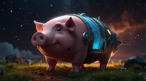 Lightning In The Picture Pig In The Spaceship Encoun