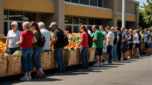 Lightning Long Line At The Grocery Store