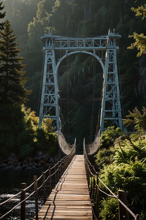 Lightning Scenic Suspension Bridge