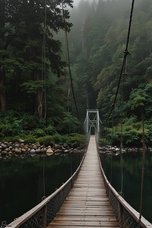 Lightning Scenic Suspension Bridge