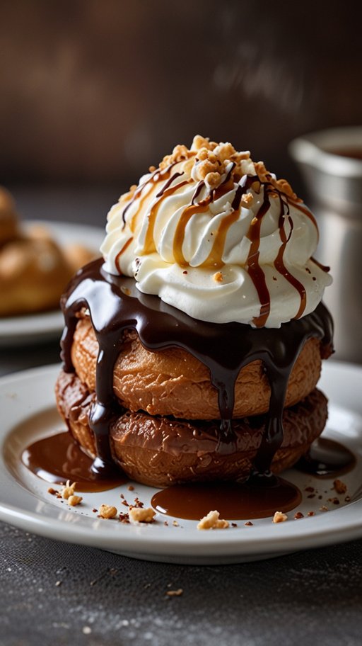 Lightning Generate Me A Stack Of Three Profiteroles F