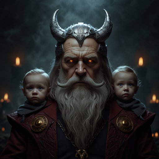 Lightning Odin Family Image Evil