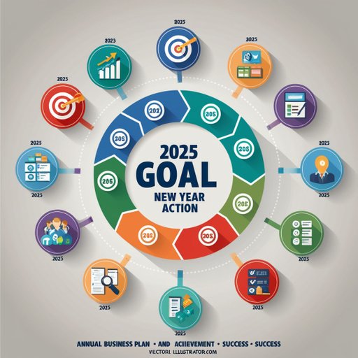 2025 New Year Goal Plan Action With Target Ic