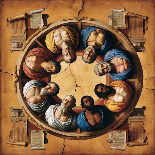 A Renaissancestyle Painting Depicting A Group