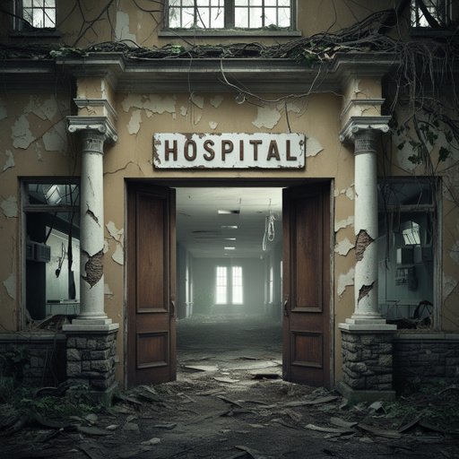 A Crumbling Abandoned Hospital With Peeling B