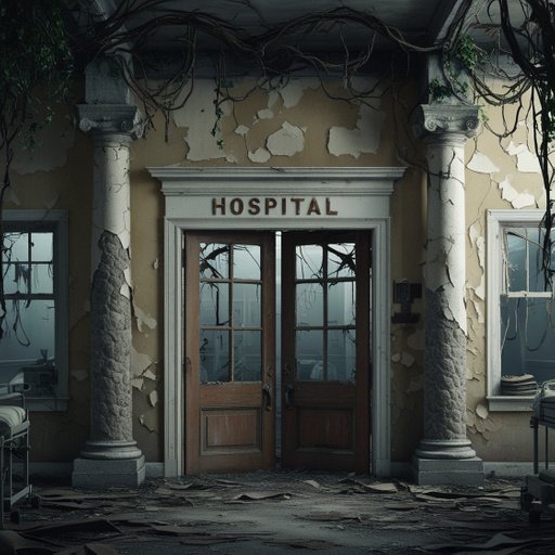 A Crumbling Abandoned Hospital With Peeling B