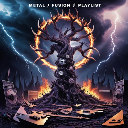 A Dramatic Highenergy Cover Art For A Metal P