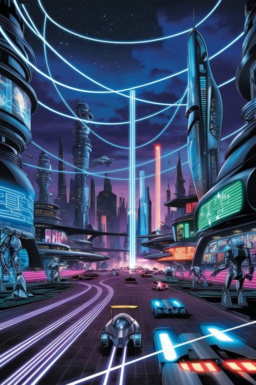 A Futuristic Scene Depicting Modern Applicati