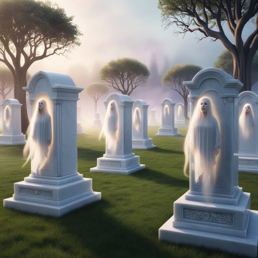 A Lavish Serene Cemetery With Pristine White