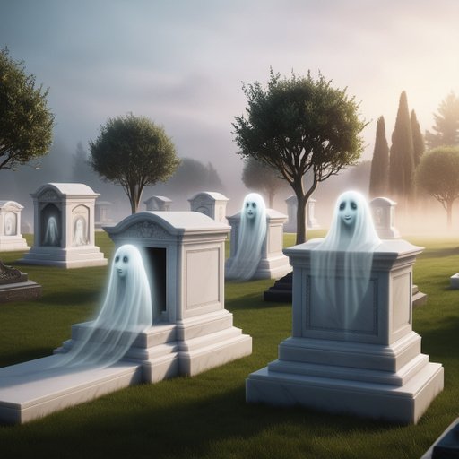 A Lavish Serene Cemetery With Pristine White