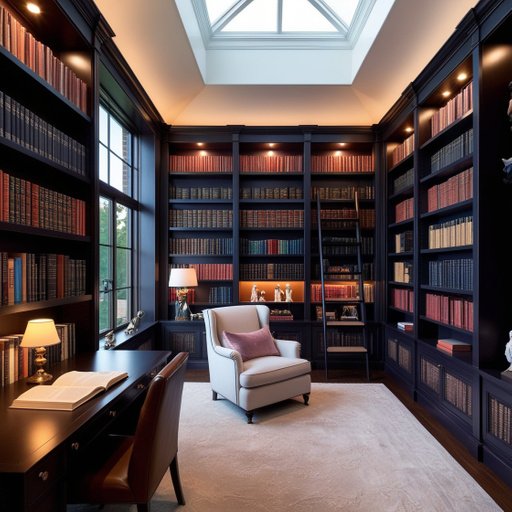 A Luxurious And Sophisticated Home Library Si