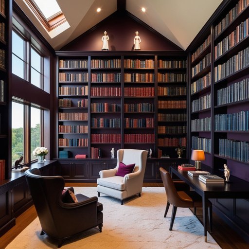 A Luxurious And Sophisticated Home Library Si