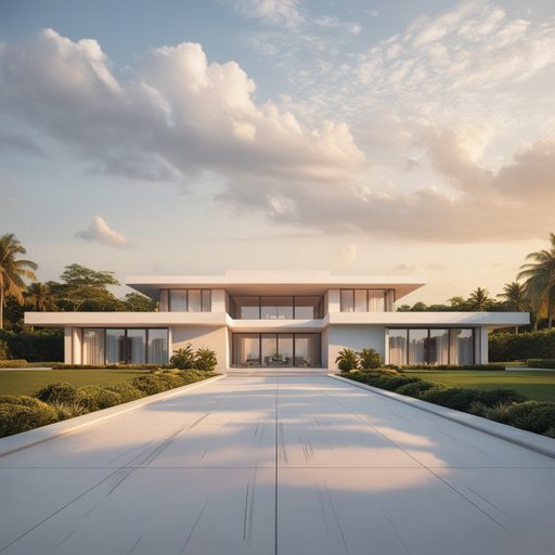 A Majestic Modern Villa Stands Proudly Agains