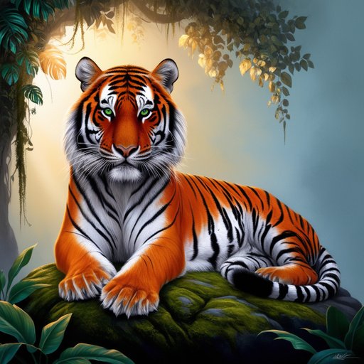 A Majestic Tiger With Vibrant Orange And Blac