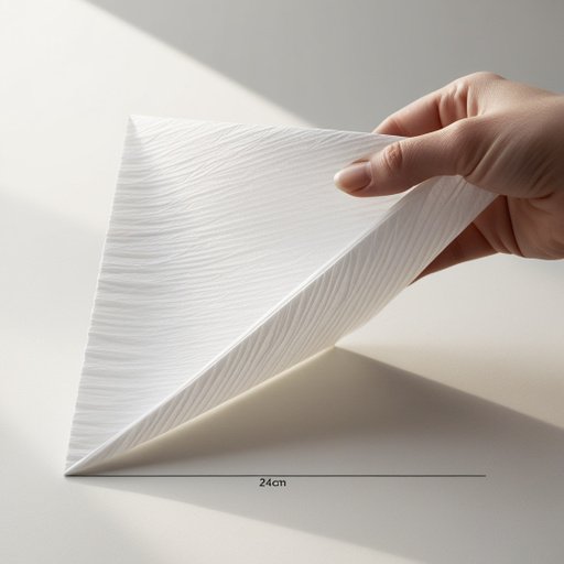 A Meticulously Creased Cocktail Tissue Paper