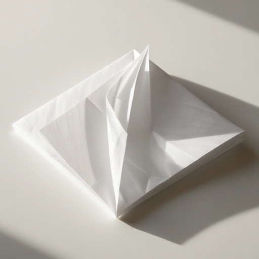 A Meticulously Creased Cocktail Tissue Paper