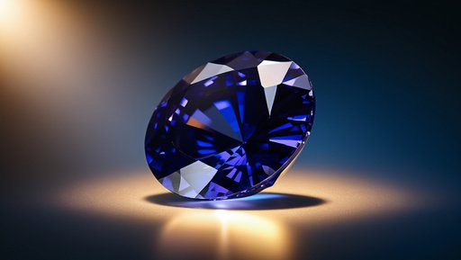 A Radiant Deep Blue Sapphire Its Multifaceted