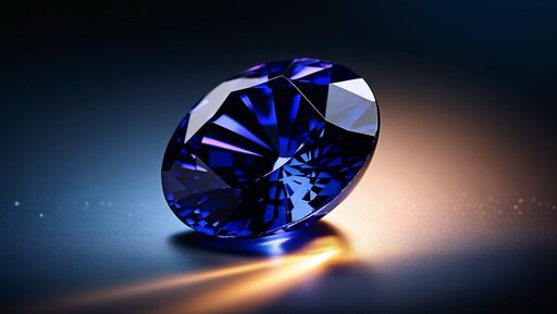 A Radiant Deep Blue Sapphire Its Multifaceted