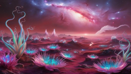 A Surreal Iridescent Alien Landscape Sprawls