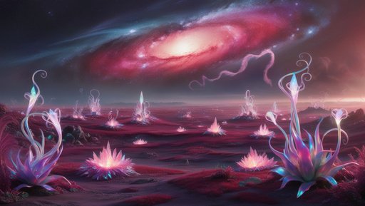 A Surreal Iridescent Alien Landscape Sprawls