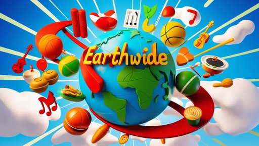 A Vibrant 3D Cartoon Illustration Of Earthwid