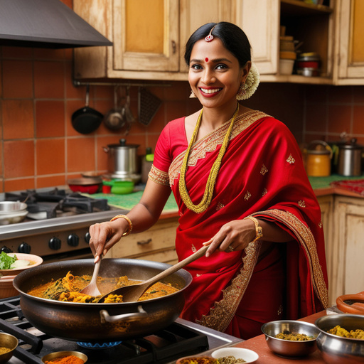 A Vibrant Indian Woman With Warm Goldenbrown