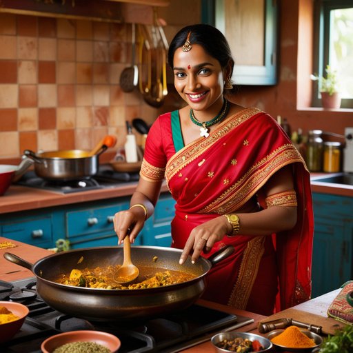 A Vibrant Indian Woman With Warm Goldenbrown