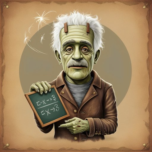 A Whimsical Illustration Of Frankensteins Mon