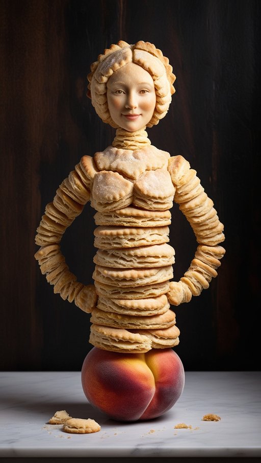 A Womans Body Composed Of Intricately Stacked