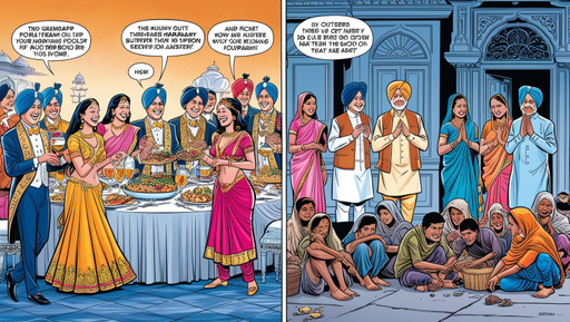 Comicstyle Illustration In An Indian Setting