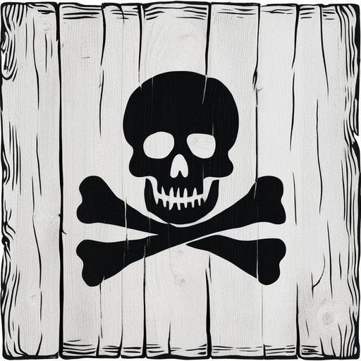 A Minimalist Blackandwhite Jolly Roger