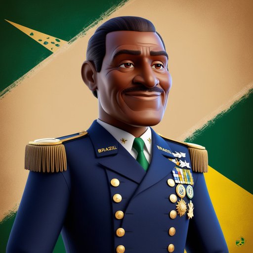 Depict A Charismatic General From Brazil Rend