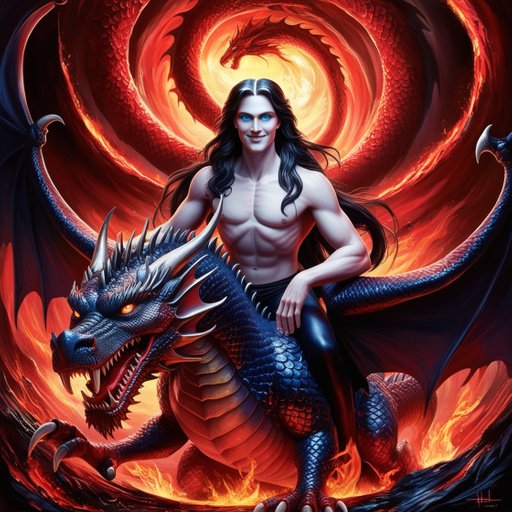 Lucifer Depicted With Piercing Blue Eyes Long