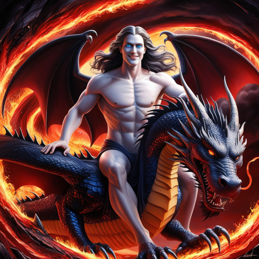 Lucifer Depicted With Piercing Blue Eyes Long