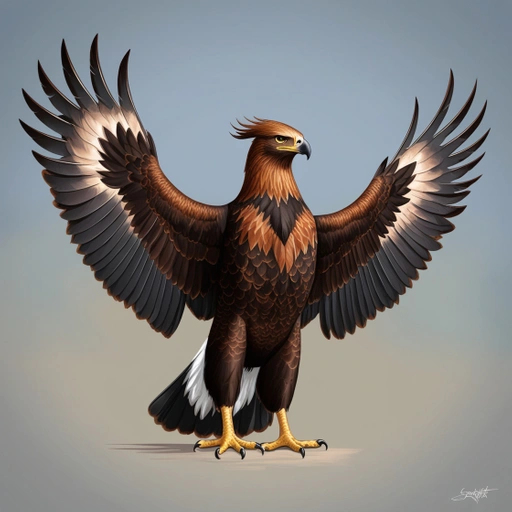 The Majestic Javanese Eagle Stands Proudly Wi