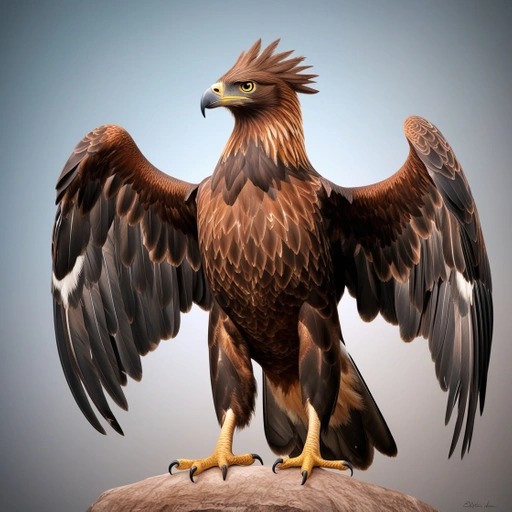 The Majestic Javanese Eagle Stands Proudly Wi