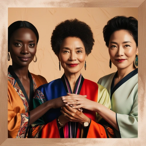 Three Women Of Different Ethnicities Ages And