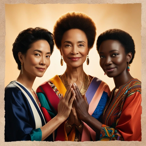 Three Women Of Different Ethnicities Ages And