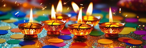 Vibrant Glowing Diyas Traditional Cutglass Di