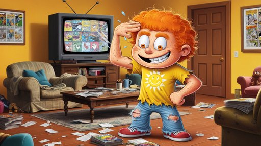 A Brighteyed Freckledfaced Cartoon Character