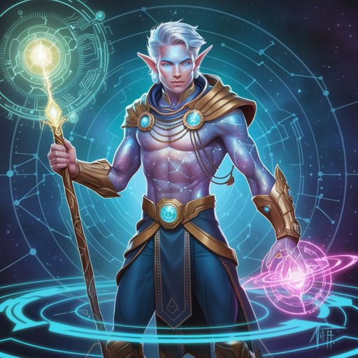 An Astral Elf Technomancer Whose Mastery Over