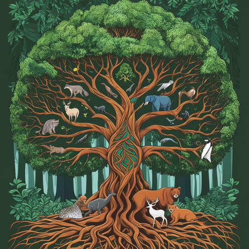 Tshirtforest And Wildlife A Detailed Illustra